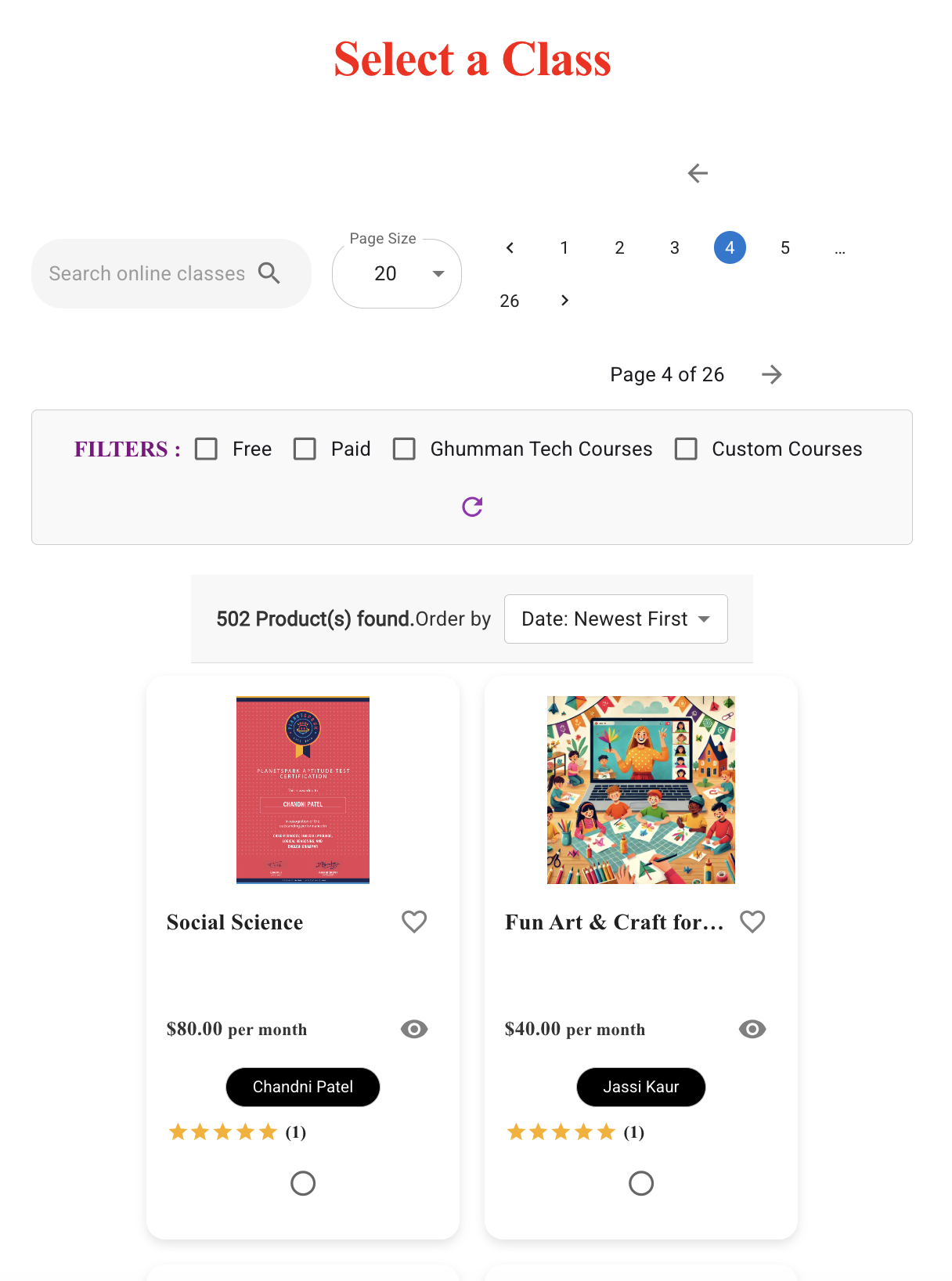 Step 3: Choose a Course