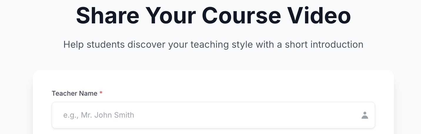 Name Input Field