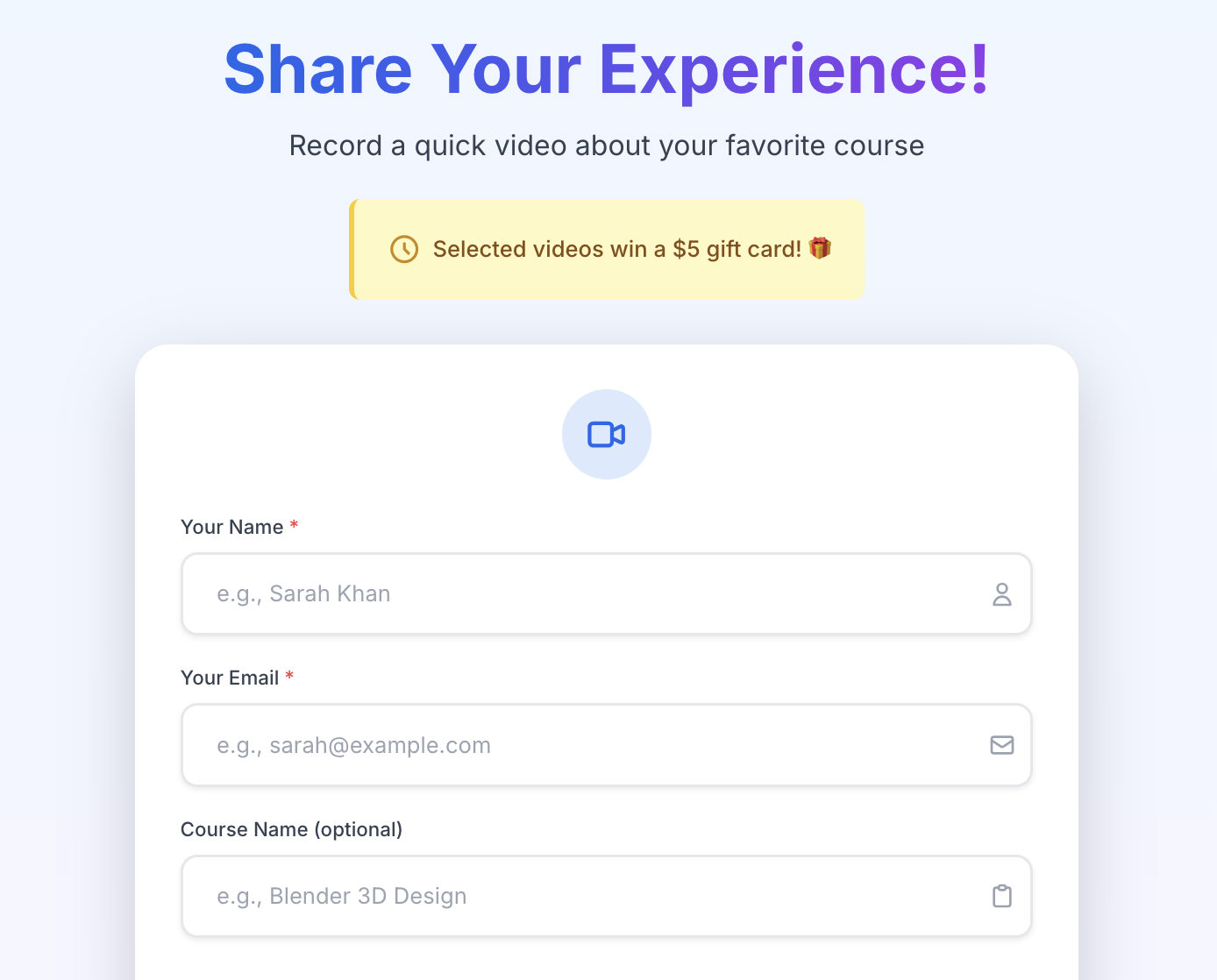 Student Info Fields